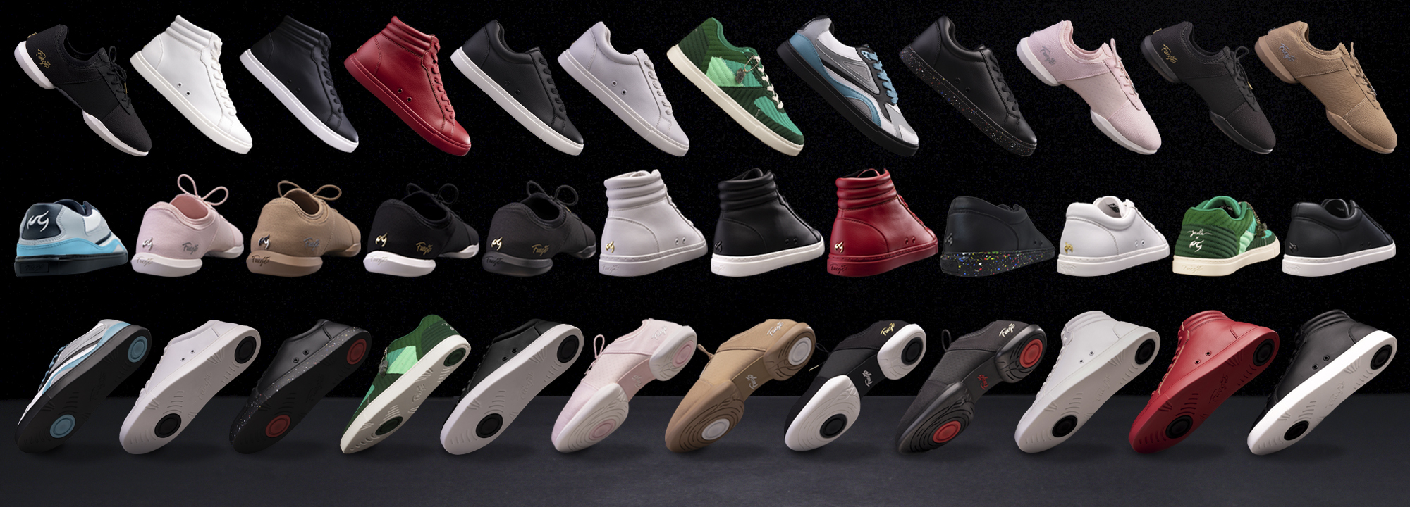 Range of Fuego dance shoes