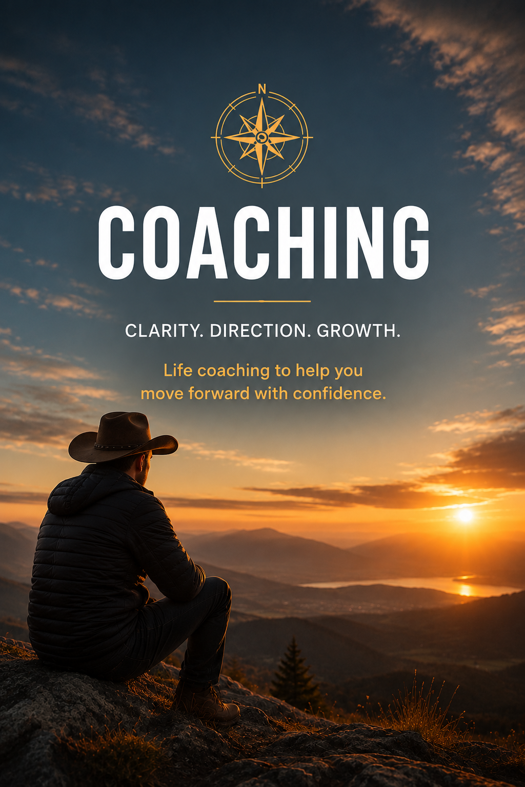 Coaching poster: Clarity, Direction, Growth